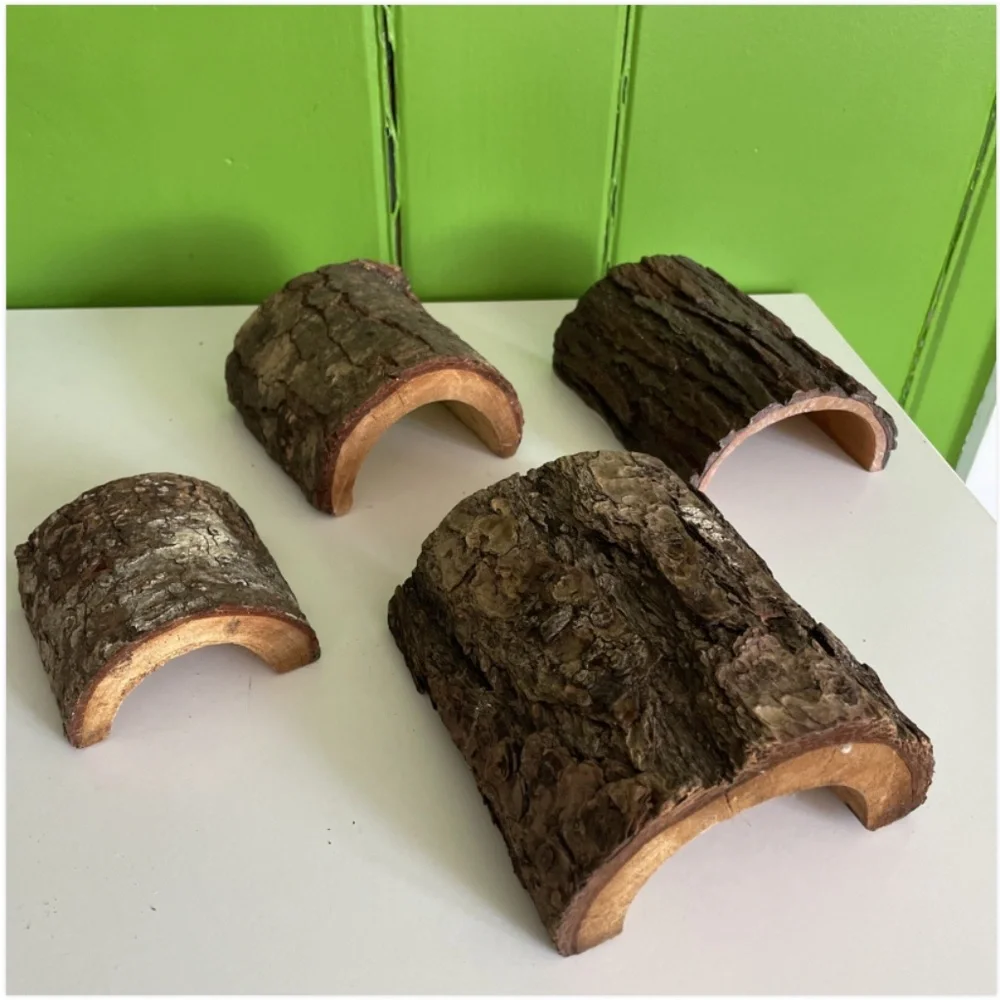 Reptile bundle LOT 3 Natural Wood Log Hides driftwood & 1 Resin wood snake decor